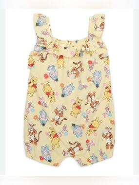 Disney Winnie the Pooh and Friends Romper Yellow Baby Girl 24M